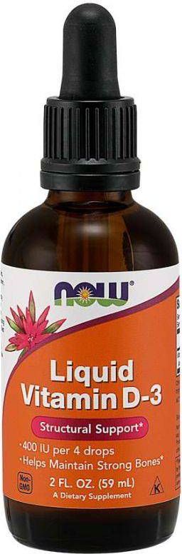 NOW Foods NOW Foods - Witamina D-3 w Płynie, 400 IU, 59 ml