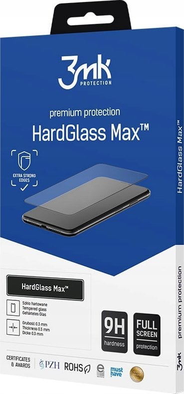 Szkło hartowane 3MK HardGlass Max do Samsung Galaxy A36/A56 czarny