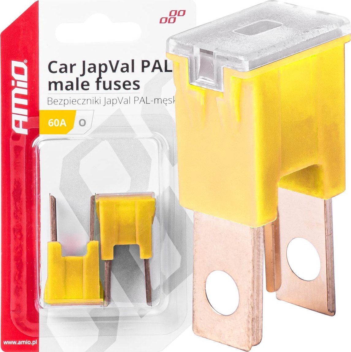 AMiO Bezpieczniki samochodowe japval pal męskie 2 szt. 60a amio-03400