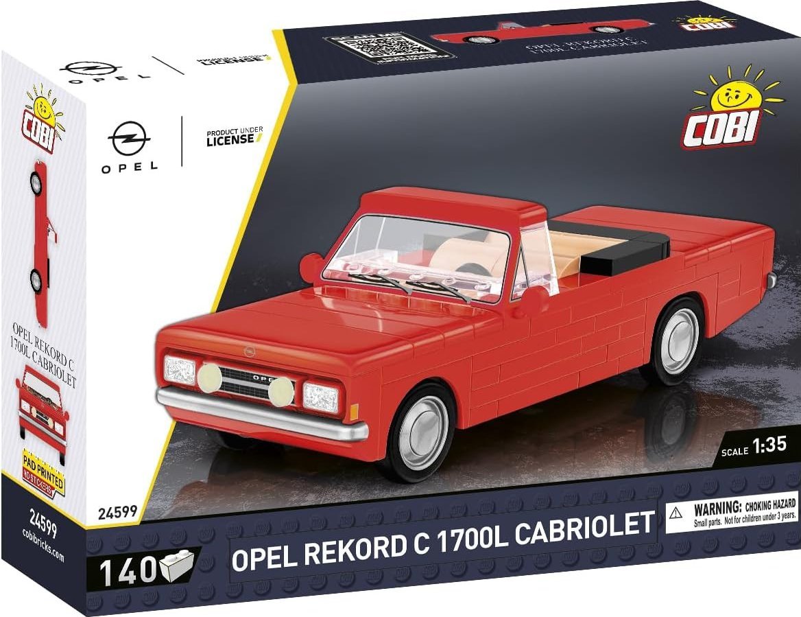 Cobi COBI 24599 Samochód Opel Rekord C 1700 L Cabriolet 140 klocków