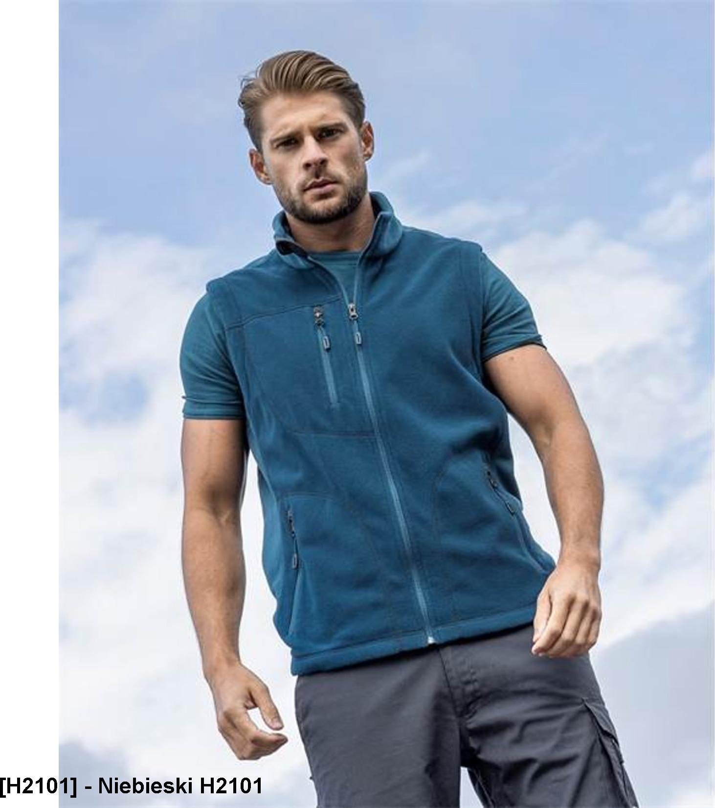 Ardon ARDON MARTIN - kamizelka męska polarowa - Niebieski H2101 M