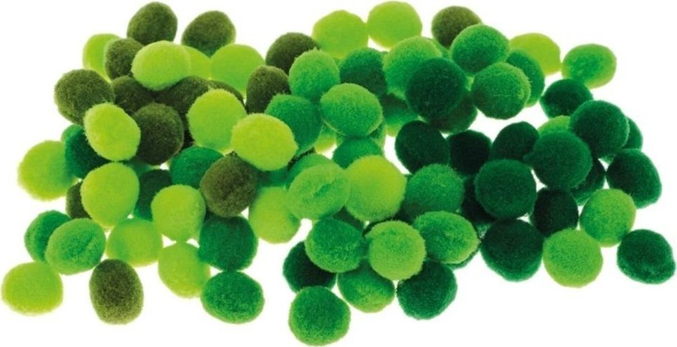BREWIS Pompony POM12 1cm zielony (odcienie) 100szt