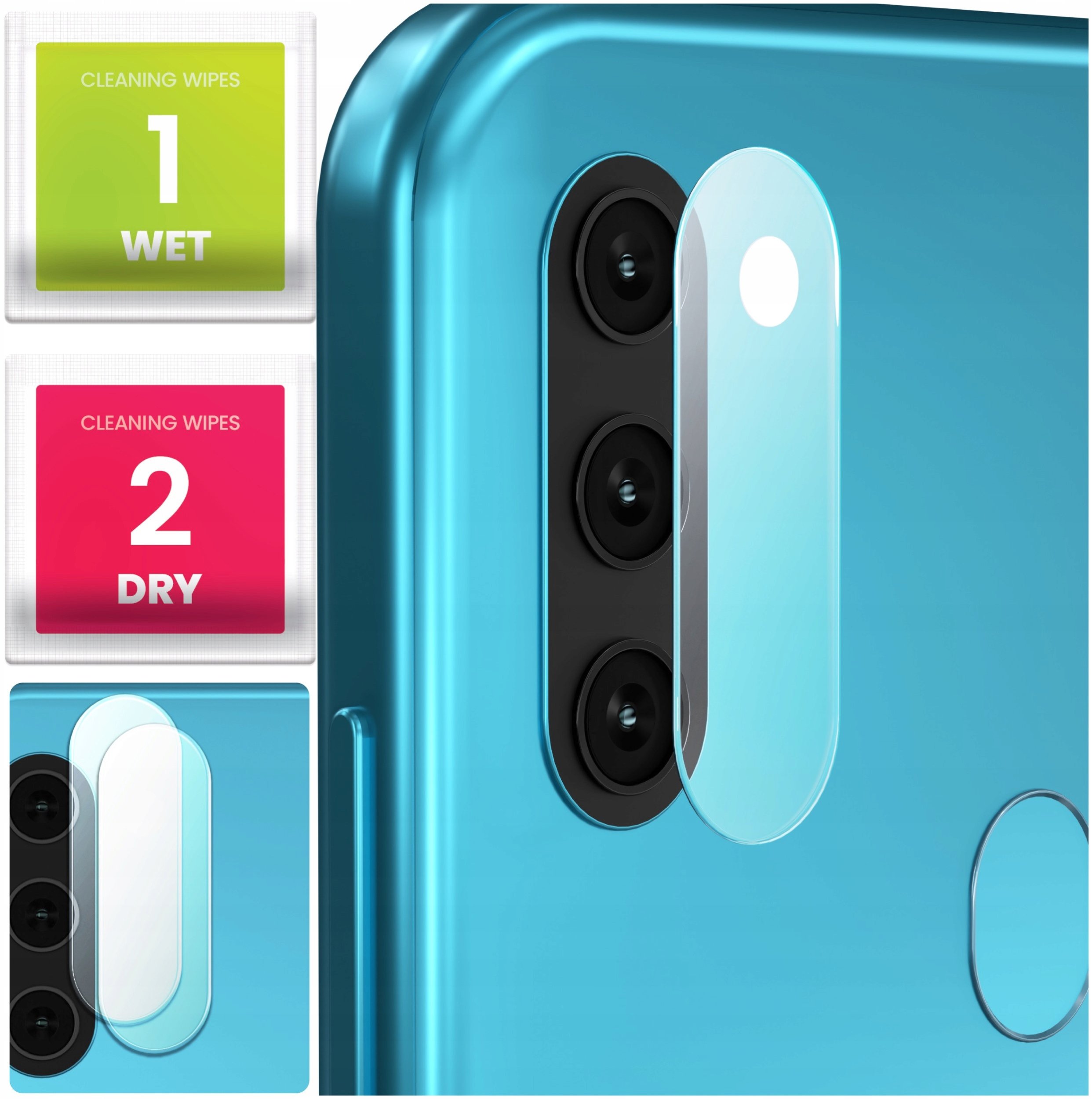 2-PAK Szkło Na Aparat Do Samsung Galaxy M11 (Hartowane, Na Obiektyw, 9H)