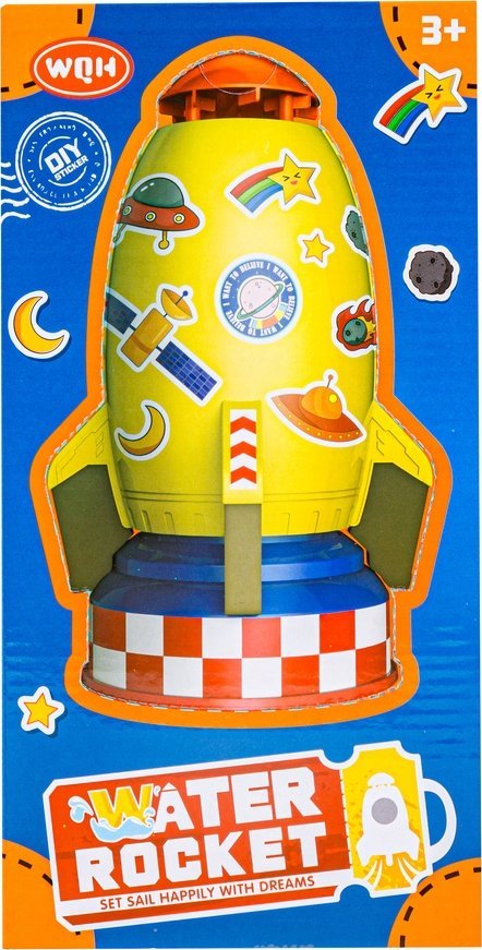 RAKIETA WODNA Wyrzutnia rakiety wodnej, Water Rocket, Zraszacz, ŻÓŁTA KOSMICZNA