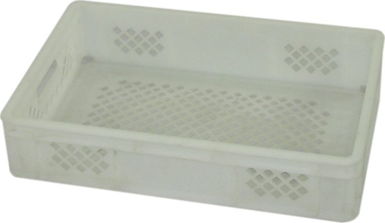 Artech Pojemnik transportowy EURO 130, ścianki i dno ażurowe, wym. 600 x 400 x 130 mm (Kolor biały)