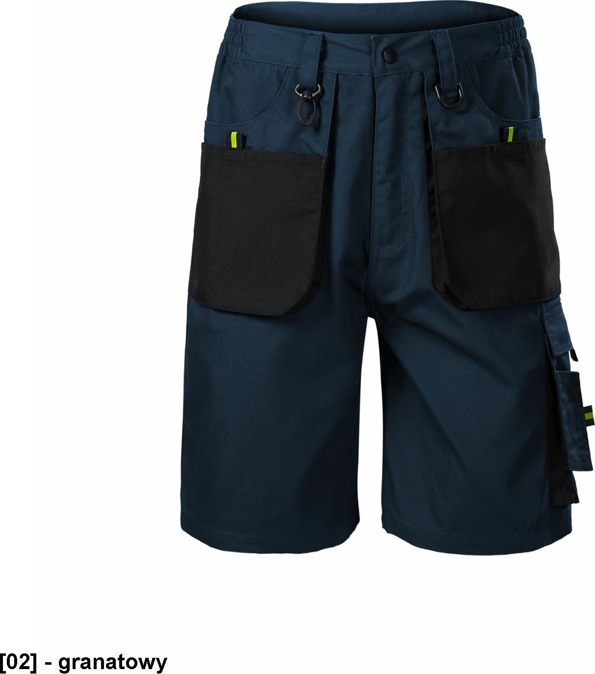 RIMECK Ranger W06 - ADLER - Szorty robocze męskie, Cordura, 270 g/m2, 65 % poliester, 35 % bawełna - granatowy 60/62