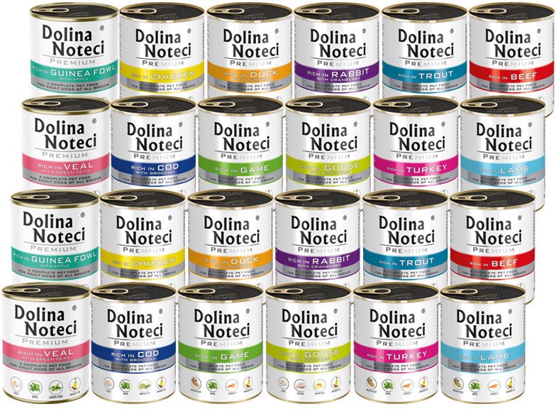 Mokra karma dla psa Dolina Noteci Premium Mix smaków 24 x 800 g