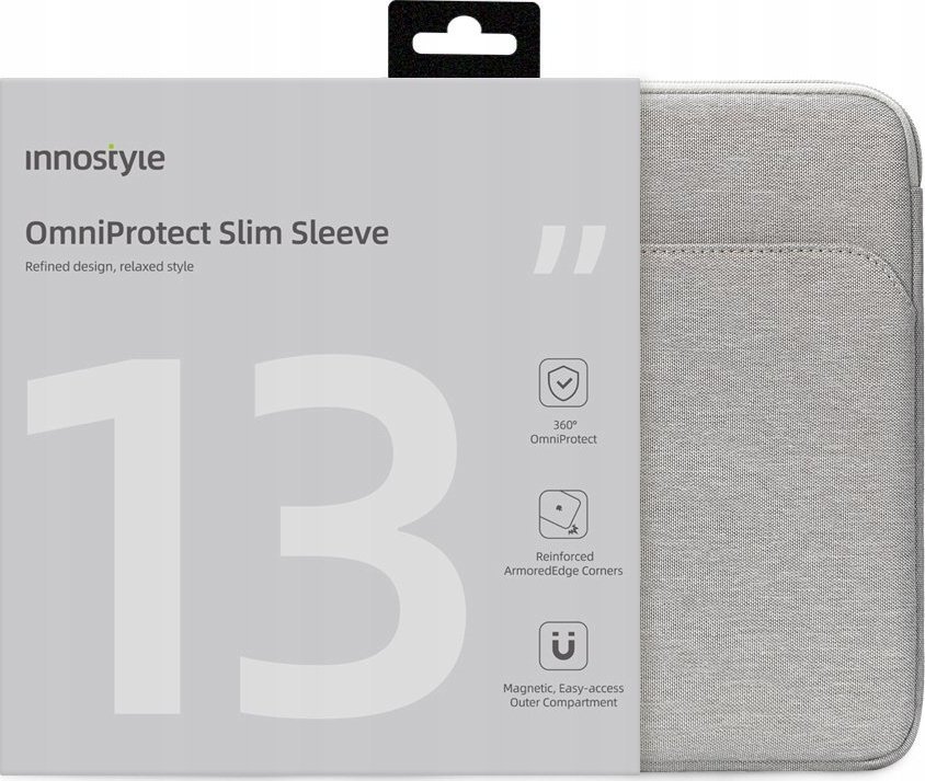 Etui Innostyle INNOSTYLE TORBA NA LAPTOPA 13" WODOODPORNA ETUI OMNIPROTECT SLIM SZARY