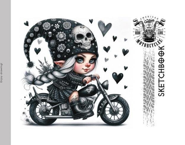 Szkicownik 200x143 24 stron 100g/m2 TW Gnomy