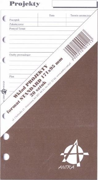 Antra Wkład do organizera ST Projekty ANTRA