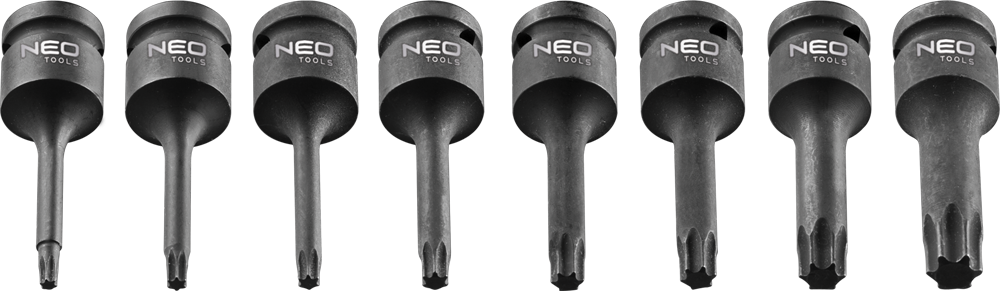 Neo Zestaw nasadek trzpieniowych Torx udarowych 1/2" T25-T60 9szt. (08-712)