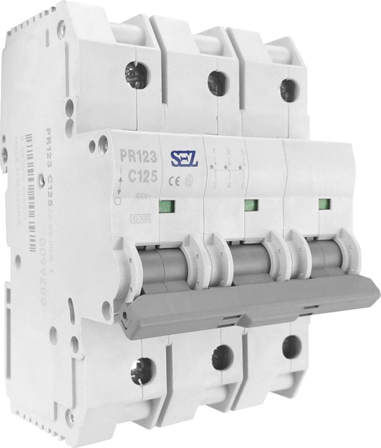 SEZ Krompachy C125A 3P 10kA Wyłącznik nadprądowy bezpiecznik Typ S eska PR123 SEZ 6571