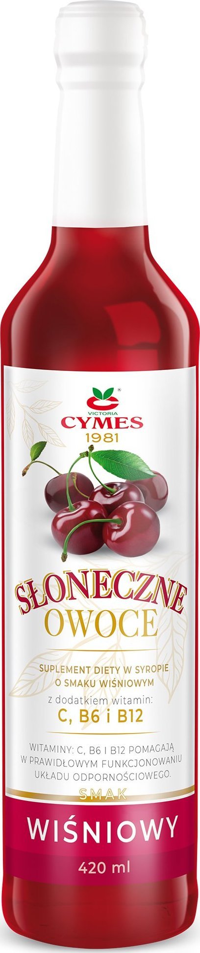 CYMES Cymes Syrop o smaku wiśniowym ,, Słoneczne Owoce '' 420 ml