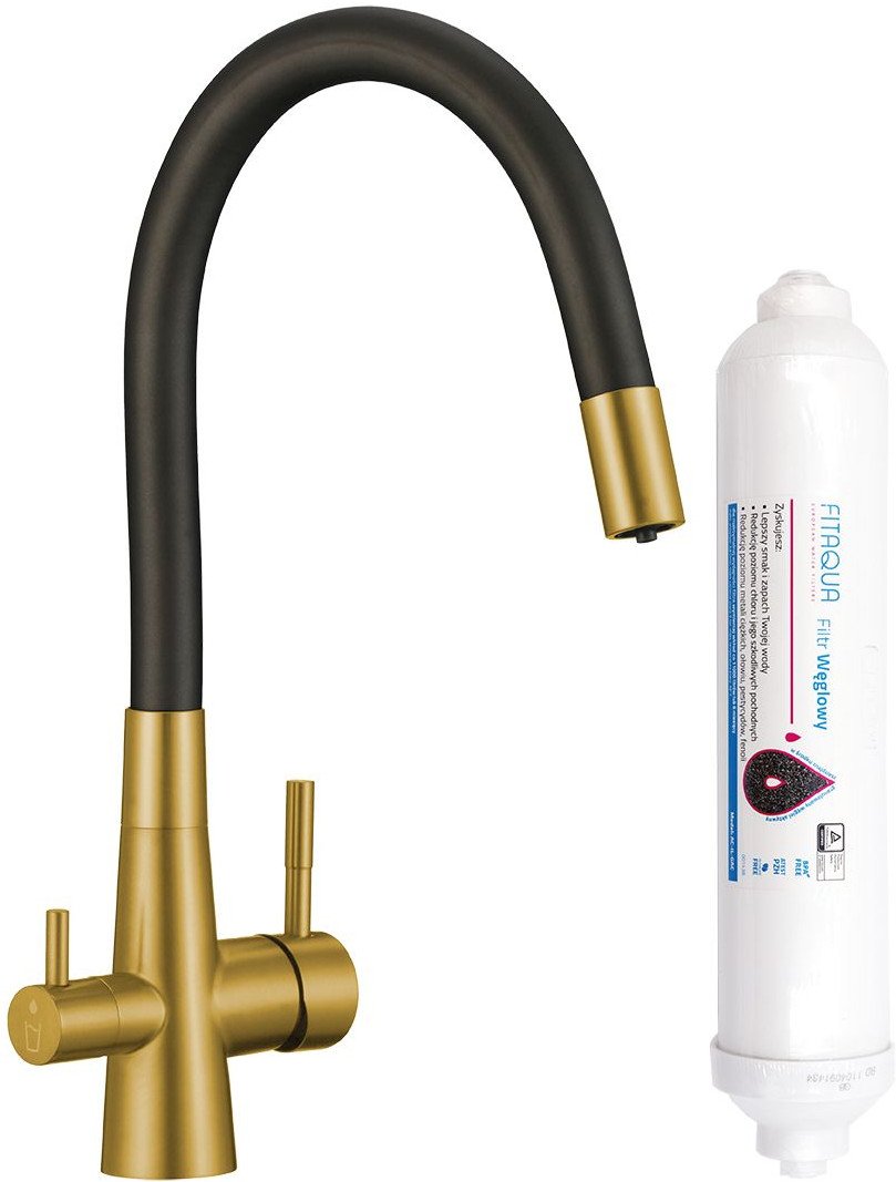 Bateria kuchenna Laveo BRIBG68D RIVECO Bateria zlewozm. z elast. wylew. z systemem filtrującym Amii Jednouchwytowa