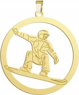 Radziszewska Pozłacana Zawieszka Snowboarding GRAWER GRATIS