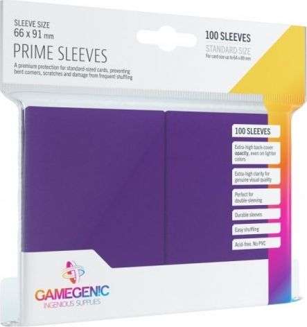 Gamegenic Gamegenic: Prime CCG Sleeves (66x91 mm) - Purple, 100 sztuk