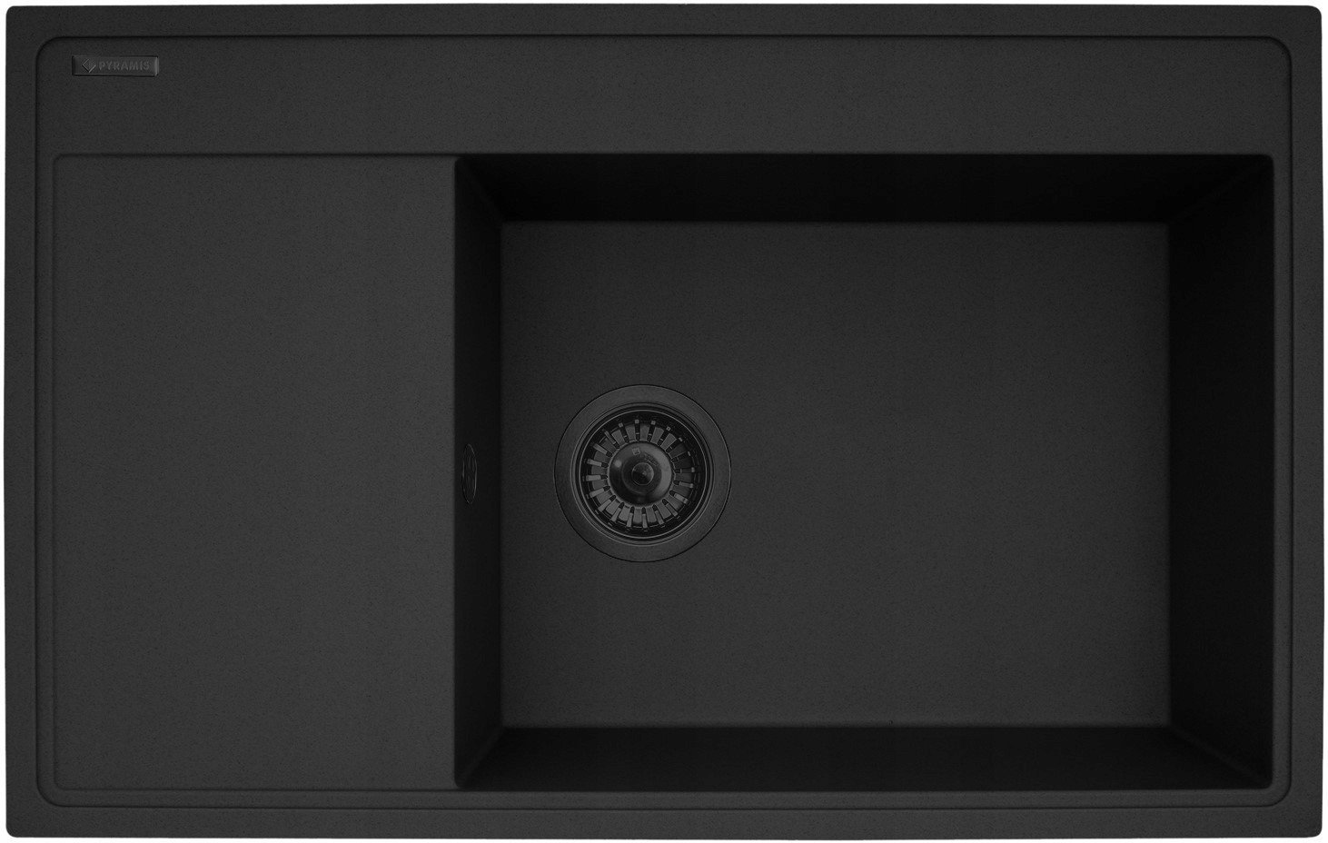 Zlew Pyramis CAMEA 79x50 1B1D R black edition