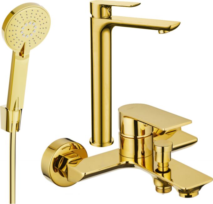 Mexen Mexen Alfa R40 zestaw wannowy, złoty - 745713R40-50