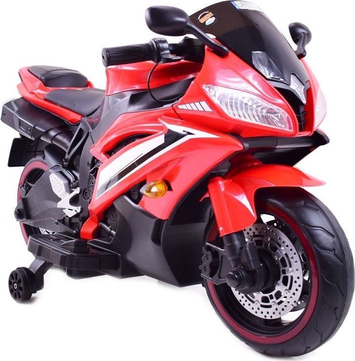 Super-Toys WIELKI MOTOR NA AKUMULATOR - GAZ W MANETCE, HAMULEC, ŚWIECĄCE KOŁA - SUPER JAKOSĆ/SD-R6