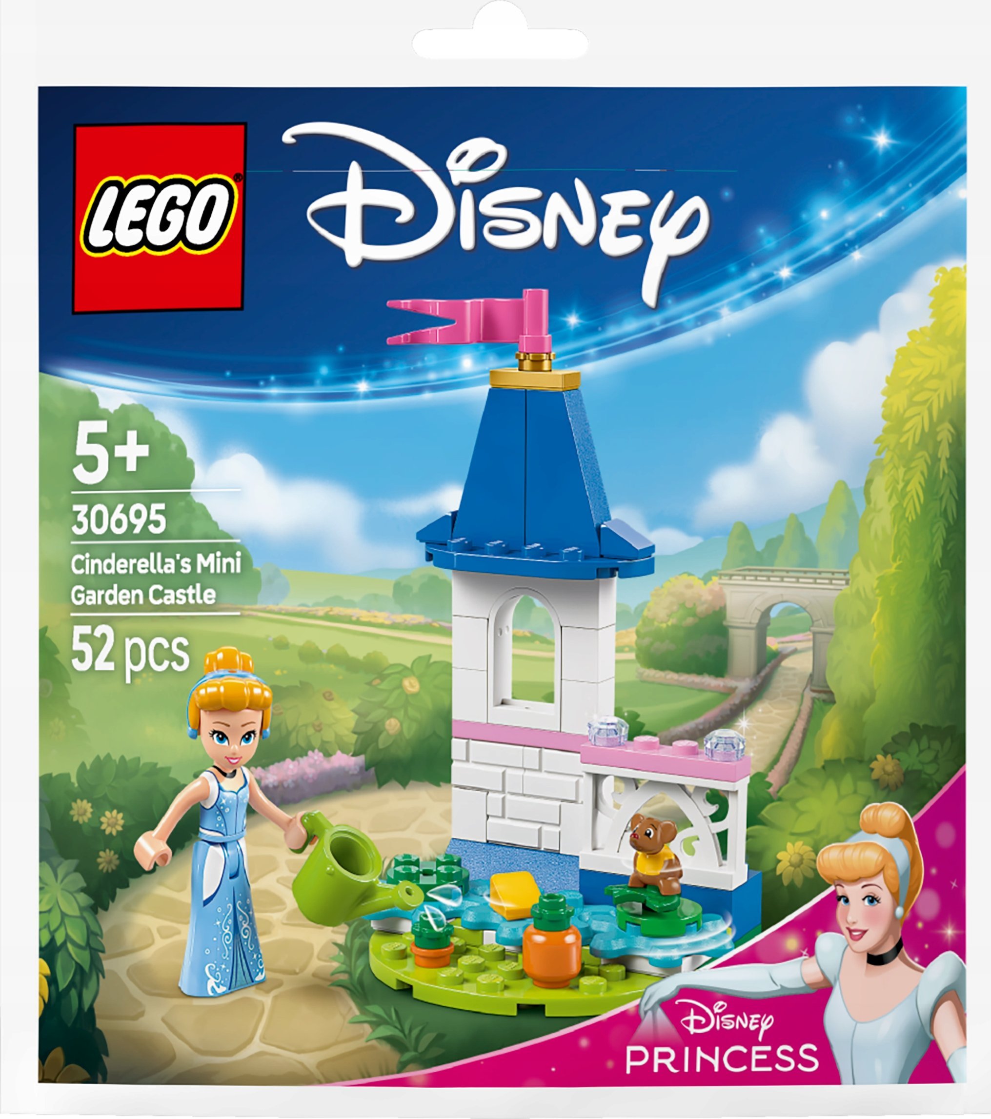 LEGO Disney Miniaturowy zamek Kopciuszka z ogrodem (30695)