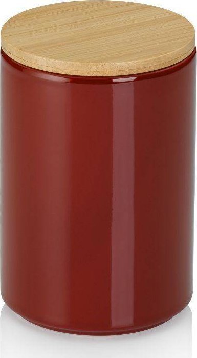 Kela Pojemnik kuchenny ceramika/bambus 0,7 l śred. 10 x 15 cm czerwony
