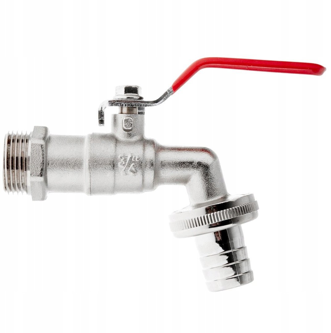 Zestaw – kran 3/4" z wyjściem na GZ 3/4" + wtyk na wąż 3/4" – mauser (50)