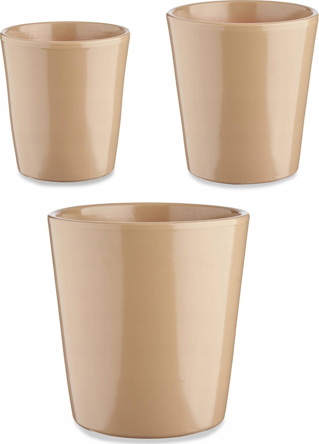 Ibergarden Zestaw doniczek ceramicznych CONICAL, 3 sztuki