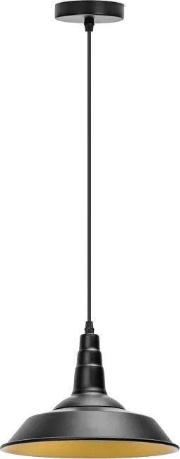 Lampa wisząca Aigostar Żelazna lampa wisząca czarna bez źródła światła E27 Żelazna lampa wisząca czarna bez źródła światła E27