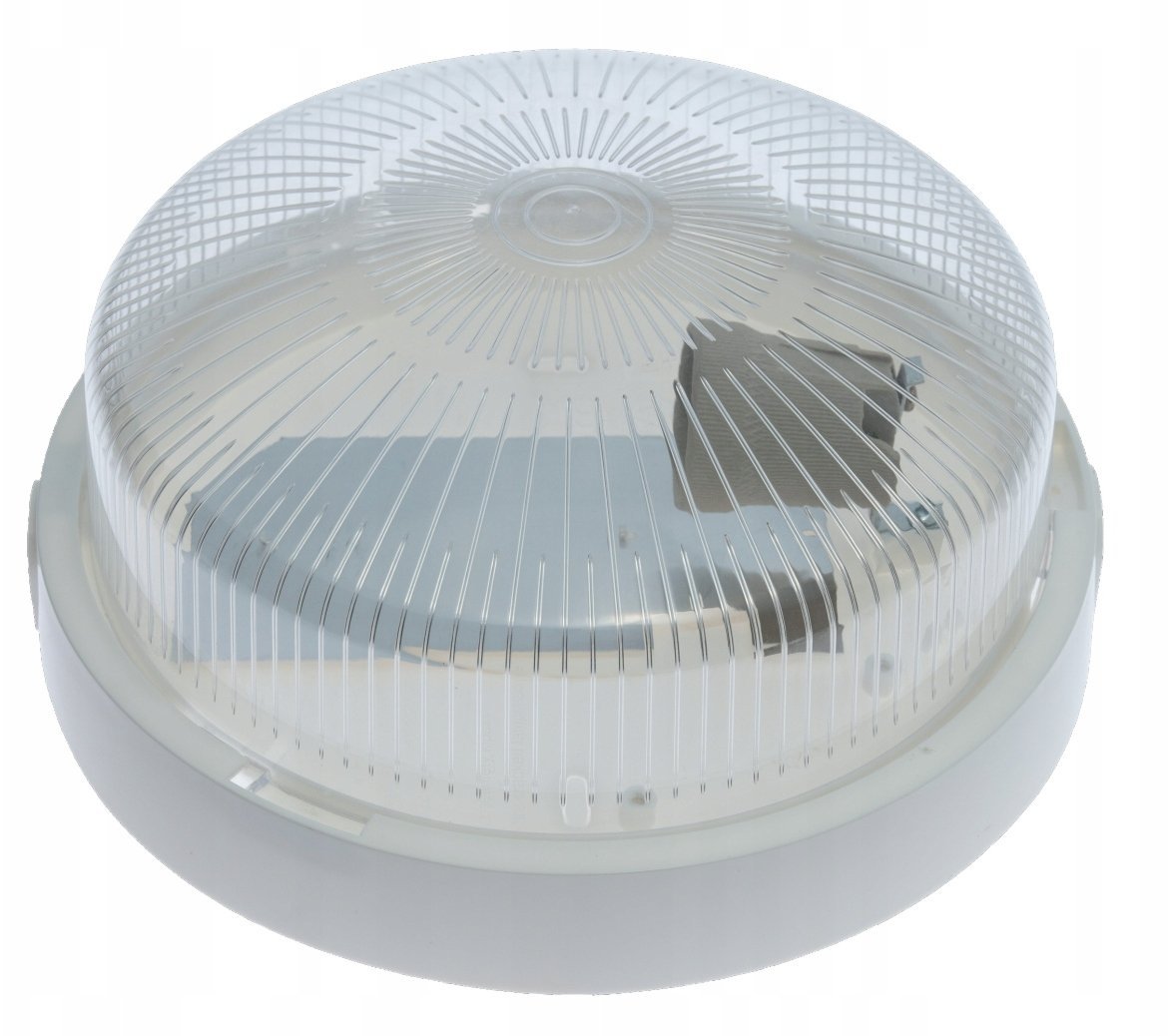 Lampa sufitowa Pawbol Oprawa oświetleniowa RITA, E27, 18W, IP44, IK10, biały, klosz poliwęglan przezroczysty D.3170