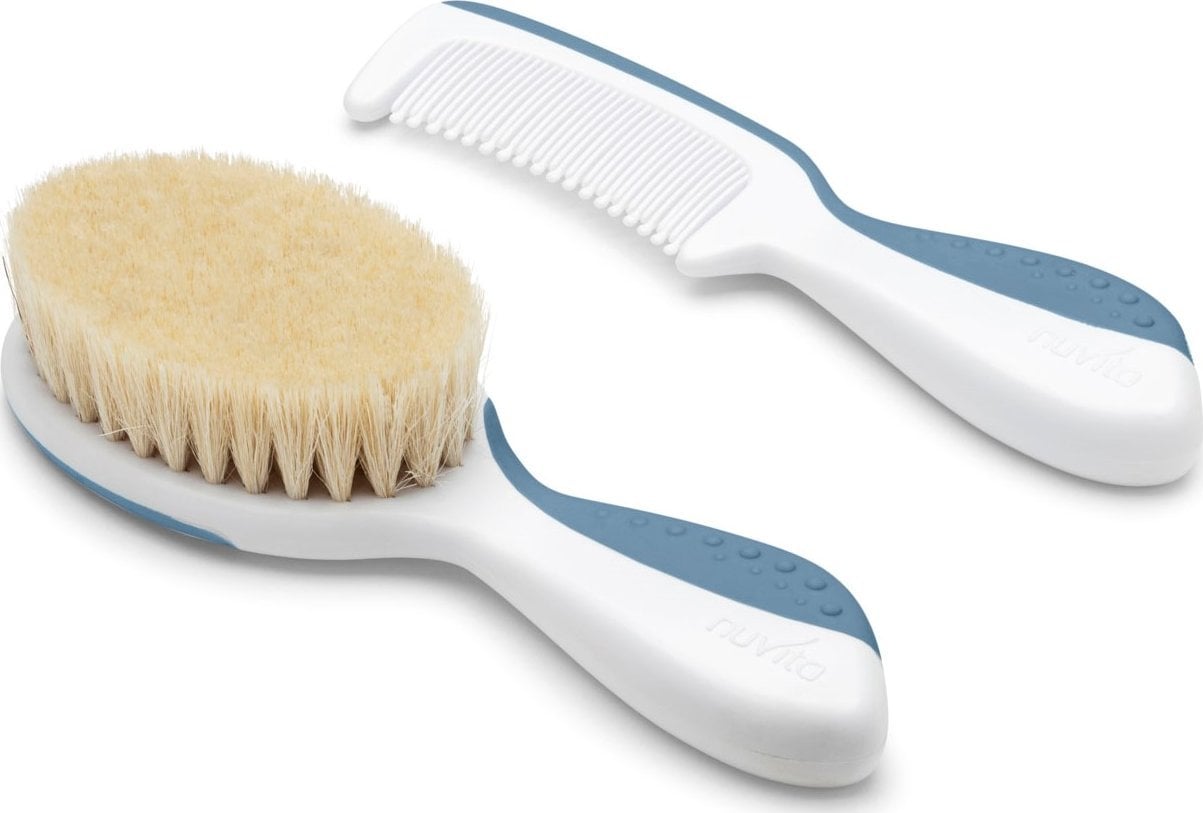 Nuvita Nuvita, Zestaw dla dzieci: szczotka i grzebień, Powder Blue