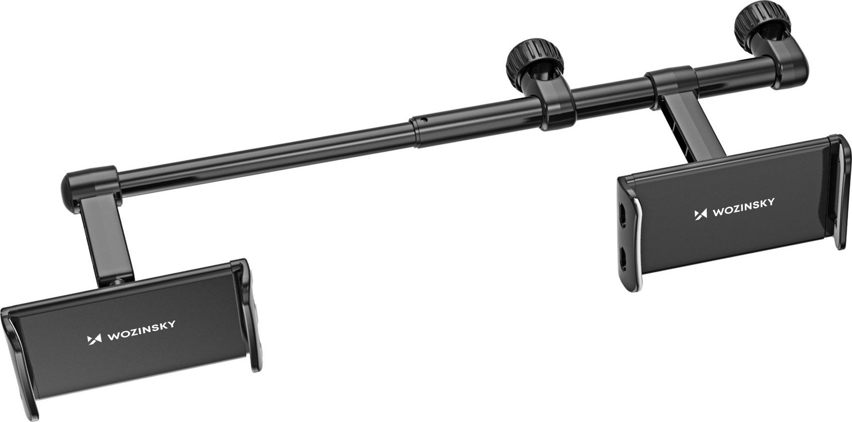 Wozinsky Wozinsky podwójny uchwyt na telefon do samochodu na zagłówek czarny (WTHBK1)