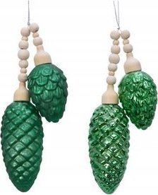 Kaemingk Zawieszka na choinkę zielone szyszki 2 szt.
