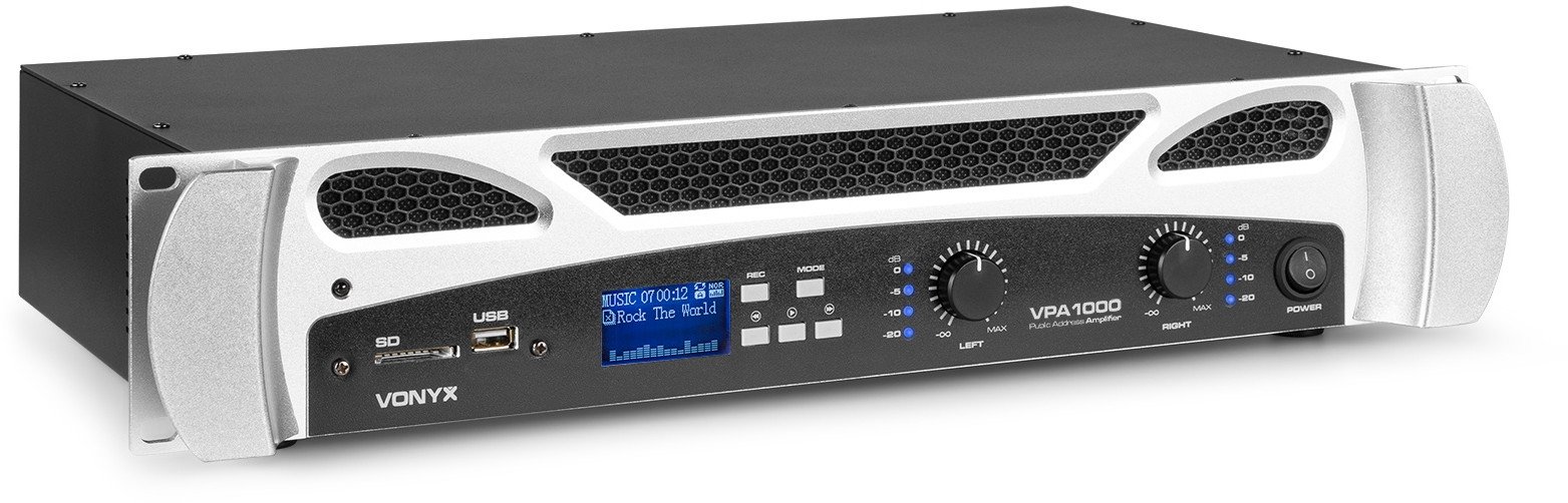 Wzmacniacz 2x 500W MP3 BT VPA1000 PA Vonyx one size