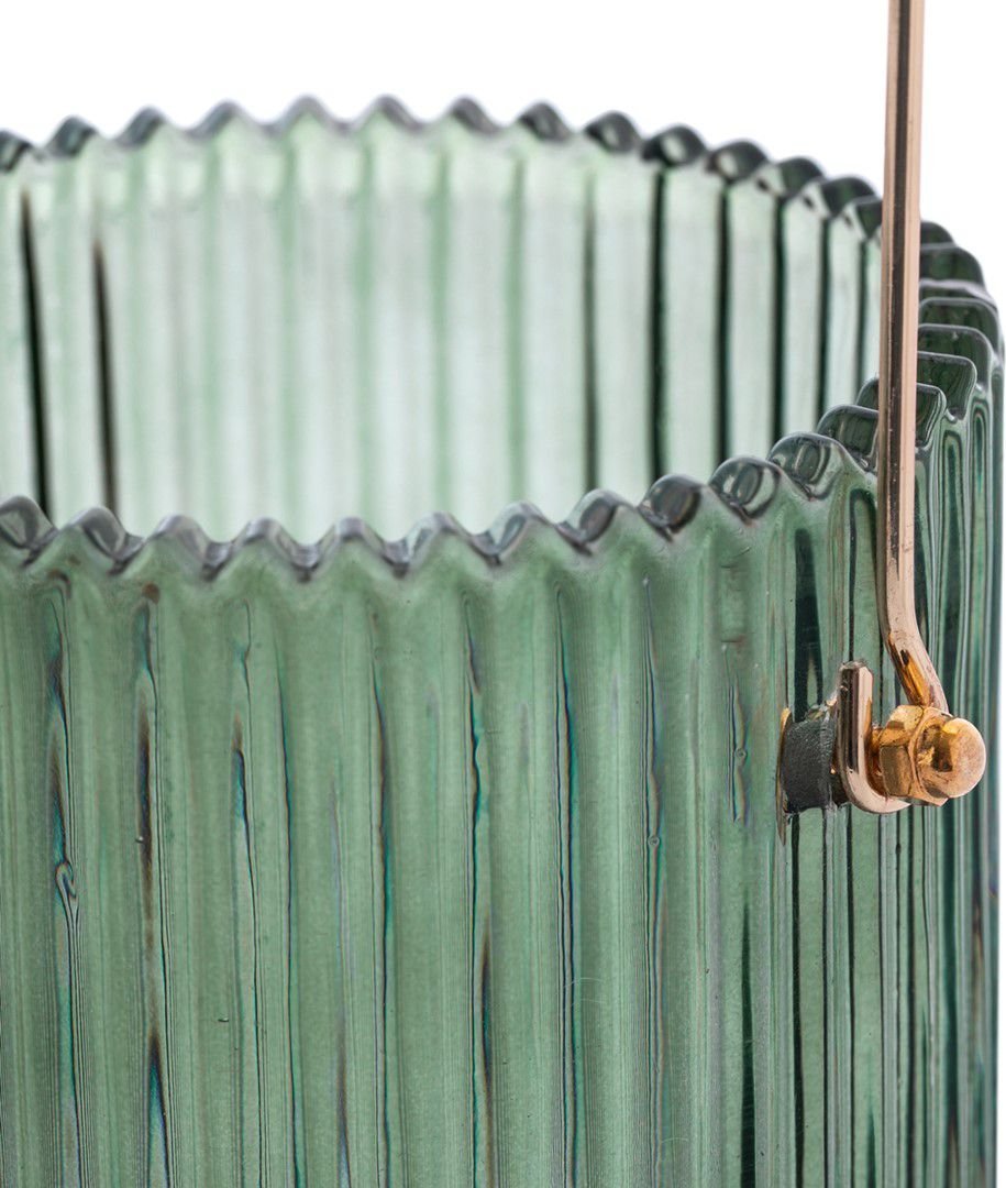 AmeliaHome AmeliaHome Wazon dekoracyjny szklany LANATE 10,5X15 butelkowa zieleń