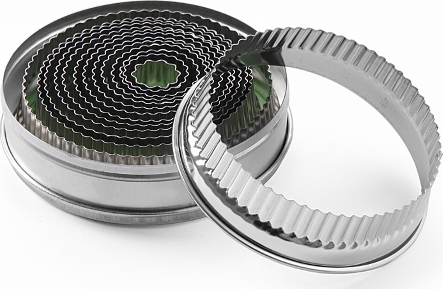 Hendi Forma do wycinania karbowana okrągła do ciastek śr. 18 - 108mm Hendi 674413 Forma do wycinania karbowana okrągła do ciastek śr. 18 - 108mm Hendi