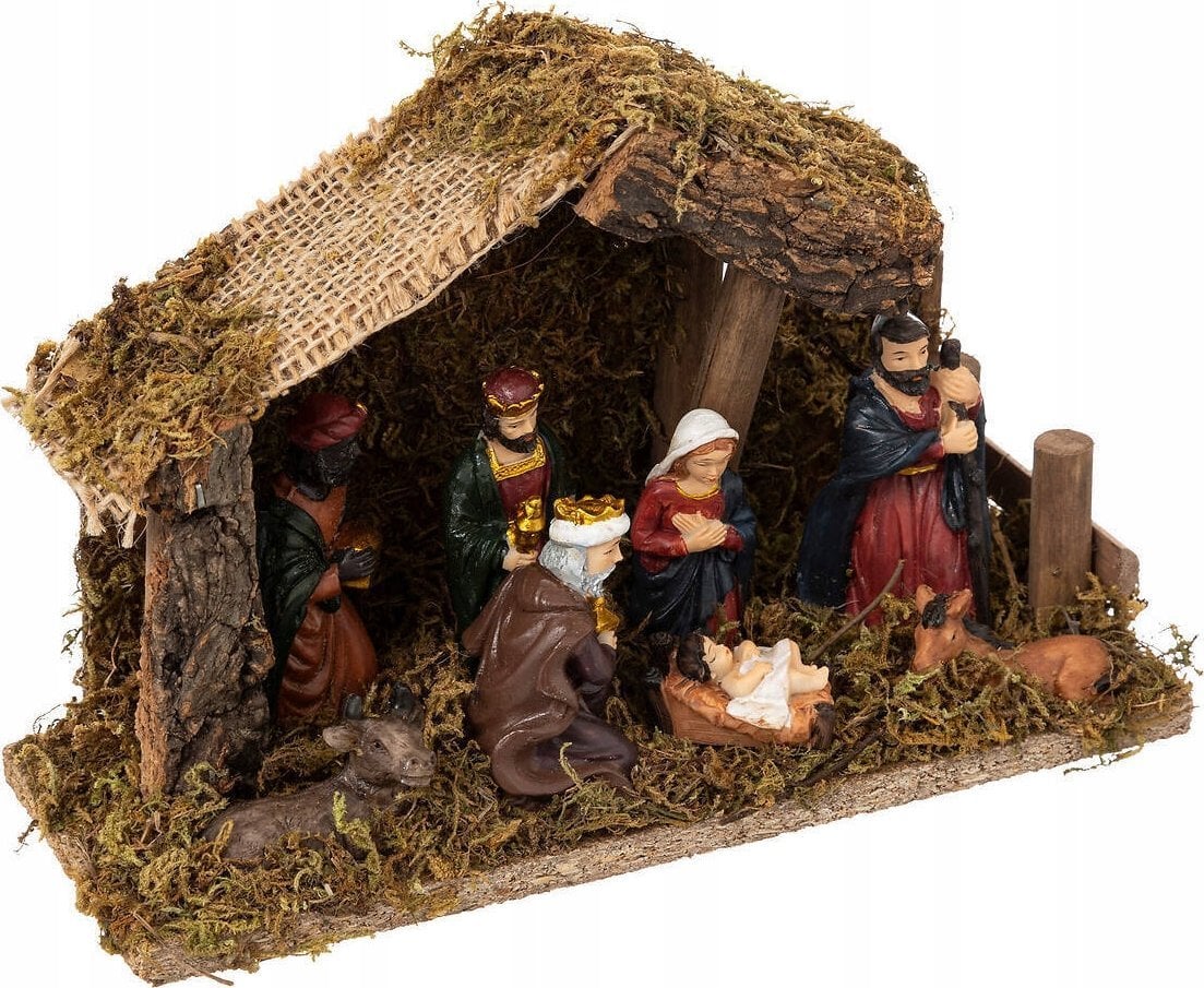 Dekoracja świąteczna Fééric Lights and Christmas Szopka bożonarodzeniowa z oświetleniem LED, 20 x 15 cm