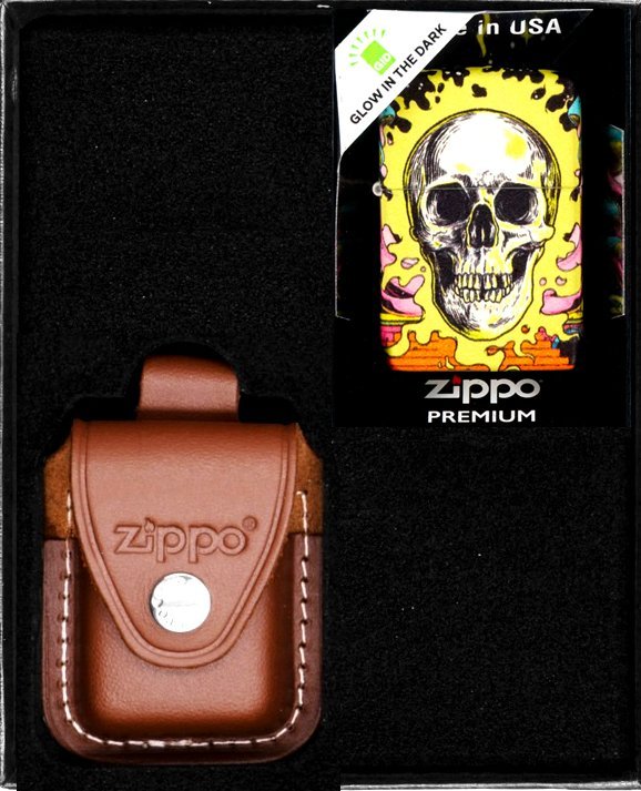 Zestaw ZIPPO Zapalniczka SKULL DESIGN 3 Prezentowy No2