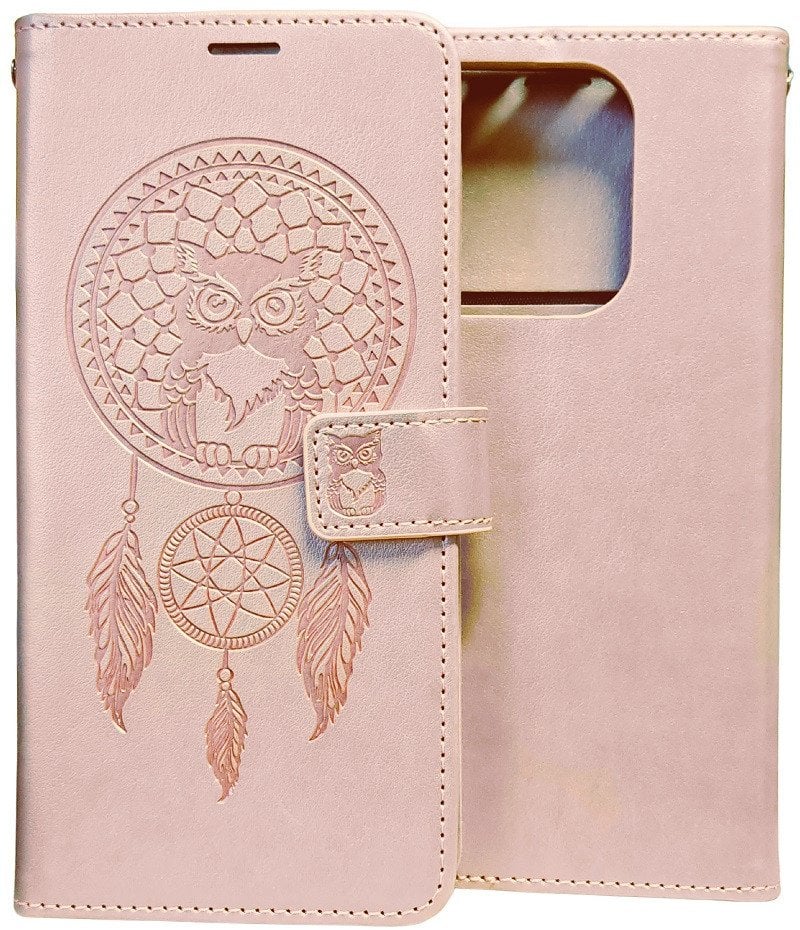 Kabura MEZZO Book do XIAOMI Redmi Note 14 4G (GLOBAL - 164,84mm x 78,15mm x 8,16mm) łapacz snów złoty róż