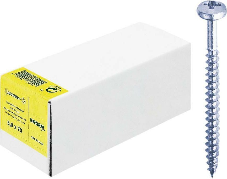 E-NORMpro Wkret do plyt wior., Pan Head, ocynk.,PZD 3,0x16, opak.handl.E-NORMpro