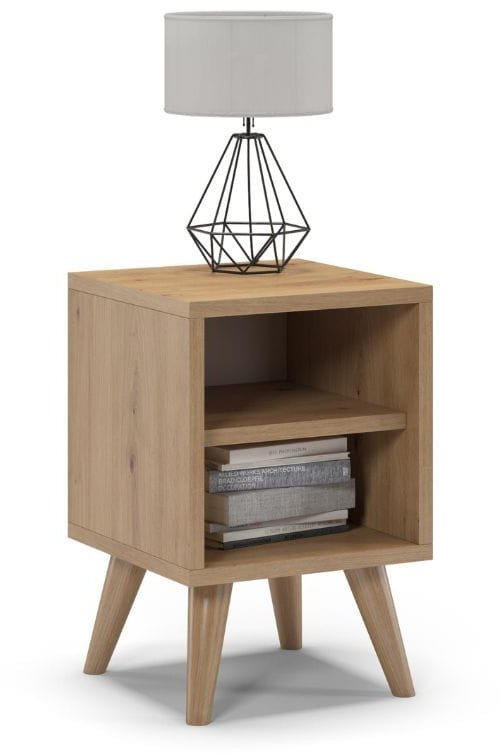 Szafka nocna na nóżkach, SKAND, 30x30x45 cm, dąb, mat | TYLETEGOTU
