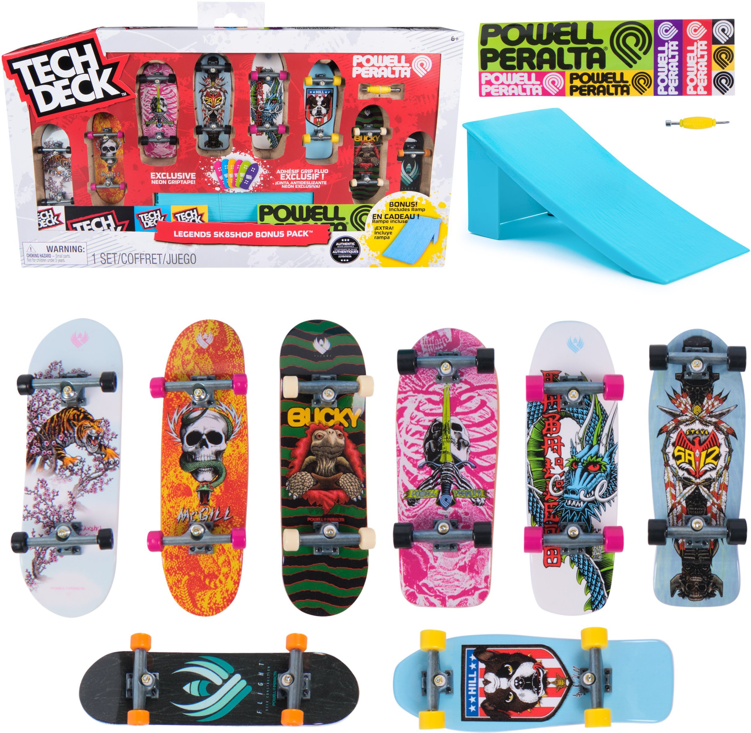 Tech Deck 8 Pack Multipack - Retro Neon