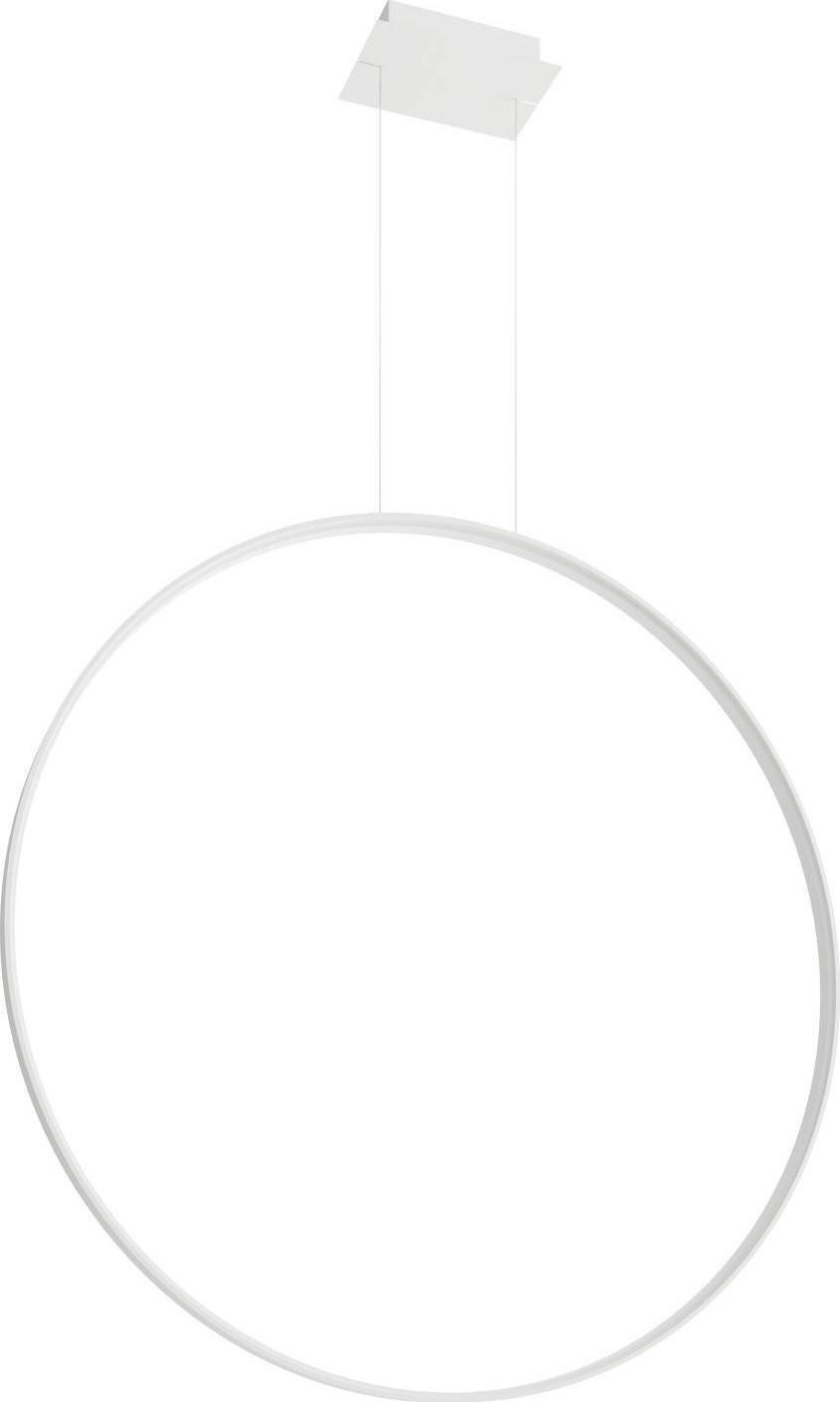 Lampa wisząca Thoro Wisząca LAMPA okrągła RIO TH.121 Thoro metalowa OPRAWA ring ZWIS LED 70W 3000K pierścień biały