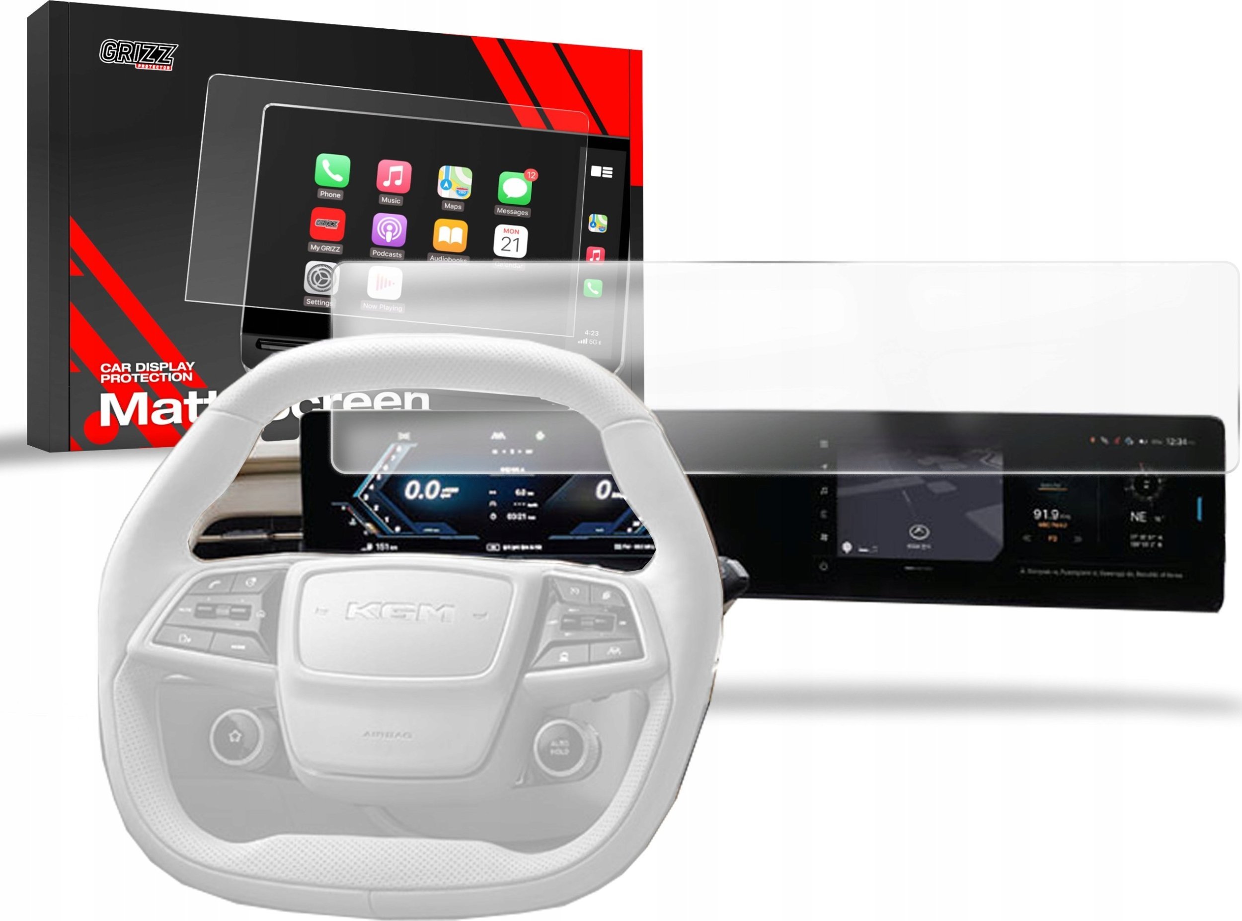 Folia matowa GrizzGlass CarDisplay Protection do SsangYong Actyon (2024-2025)