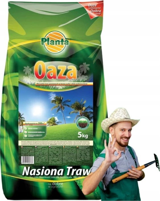 Mieszanka traw gazonowych na tereny suche i piaszczyste 5kg Trawa oaza