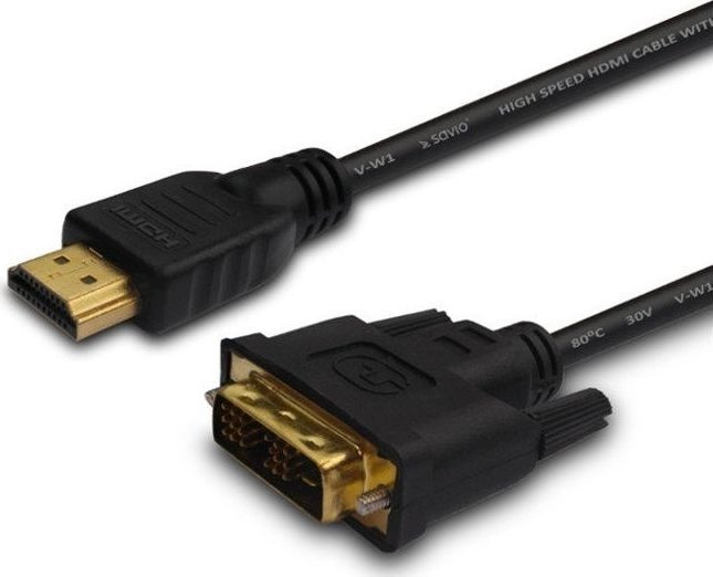 Kabel Savio HDMI - DVI-D 1.8m czarny (cl-139)