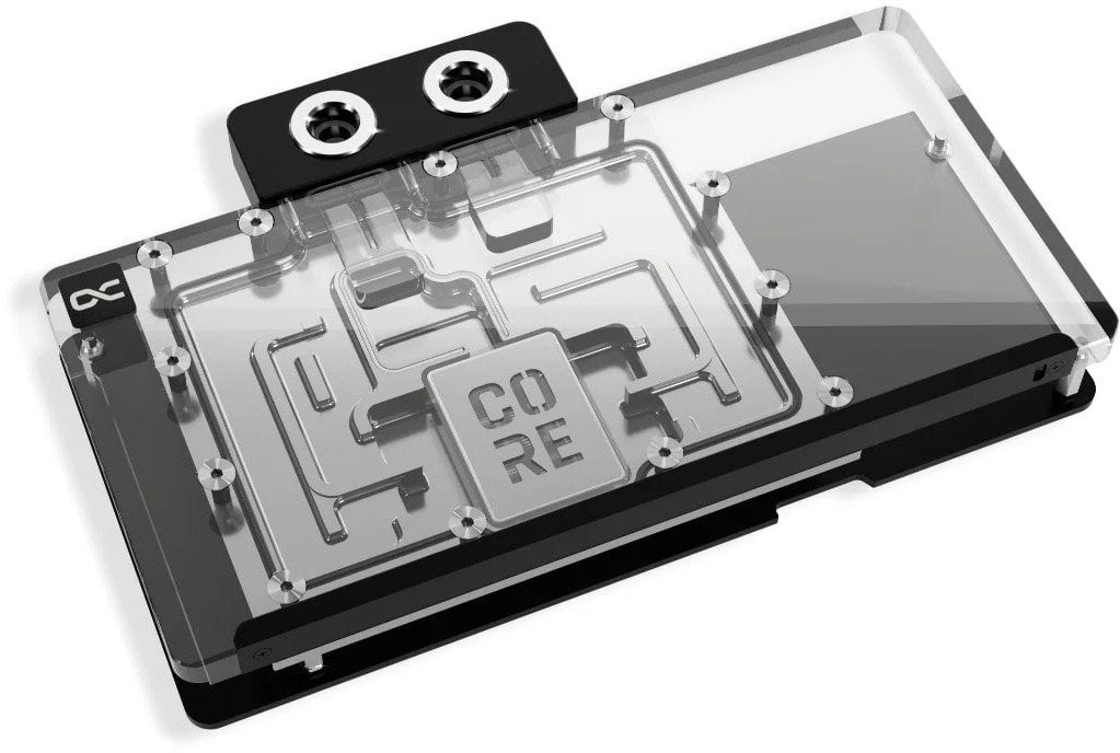 Chłodzenie wodne Alphacool Core RX 9070 Aorus Elite GPU blok wodny, z tylną płytką - akryl, ARGB