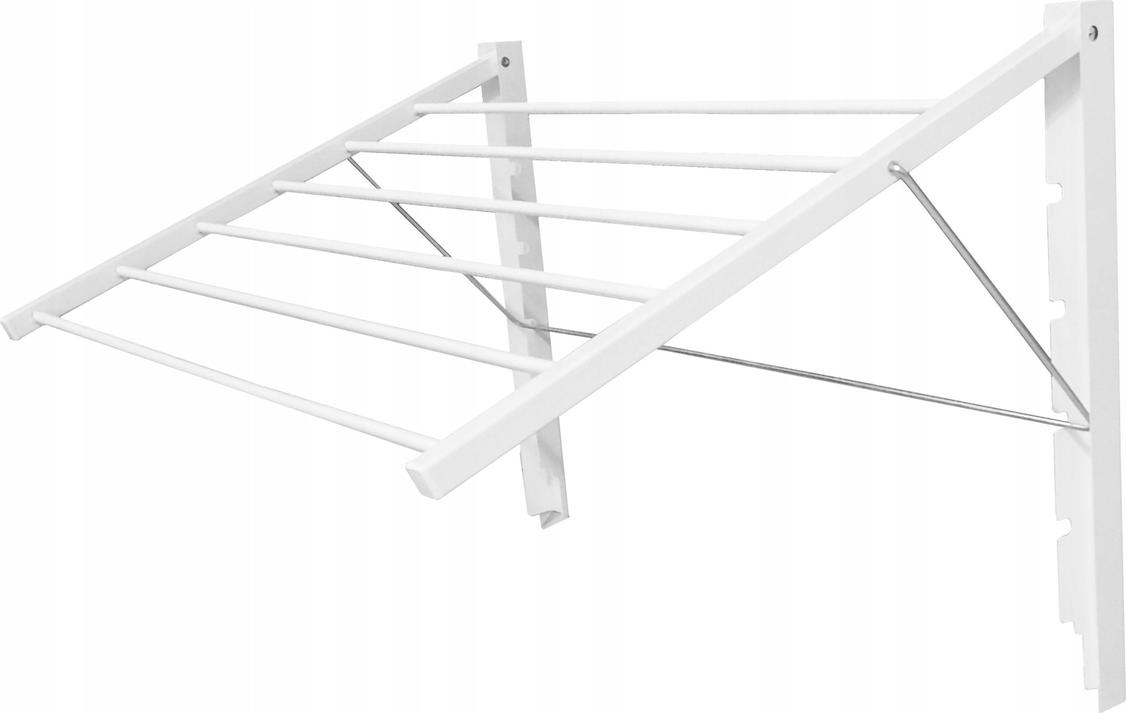 Sepio Suszarka ścienna łazienkowa 80 cm biała metalowa naścienna do ubrań