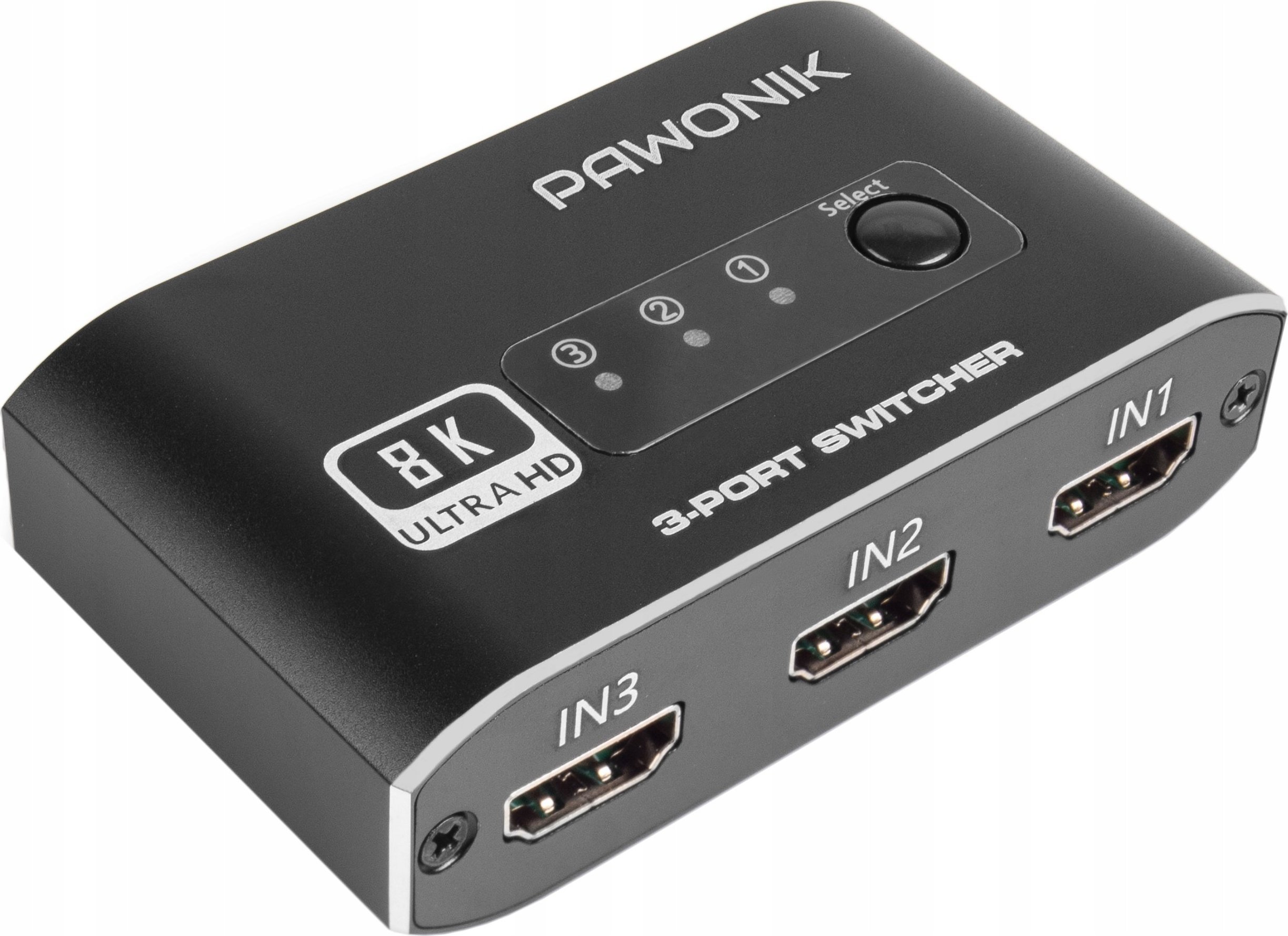 Pawonik SWITCH HDMI 2.1 3X1 PRZEŁĄCZNIK 8K 4K 120HZ 240HZ