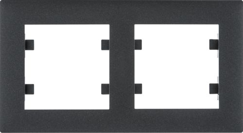 Hager Lumina intense ramka 2-krotna pozioma czarna (WL5723)