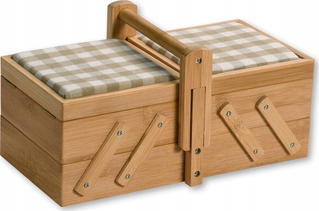 Kesper Bambusowa niciarka z miejscem na igły, wys. 17 cm, Kesper